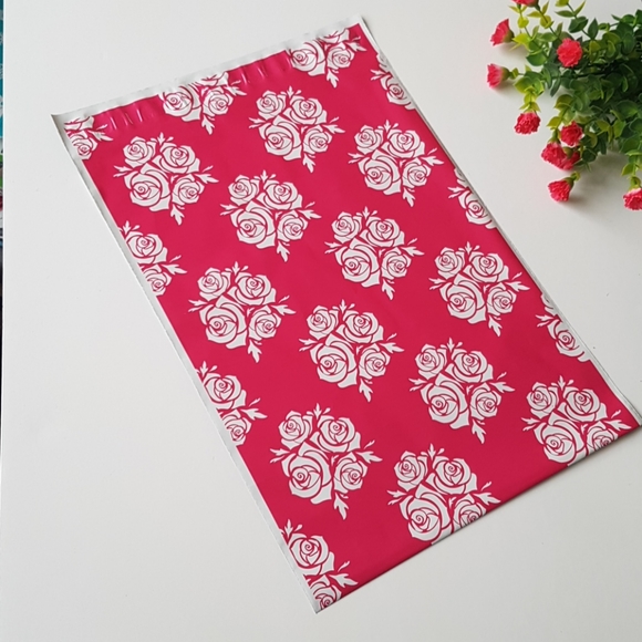 25 pcs Rose Pink Poly Mailers 10"x13" inches - Picture 2 of 3